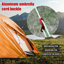 18Tent Wind Rope Buckle Aluminum Alloy Paracord Buckle Camp Equipment Red