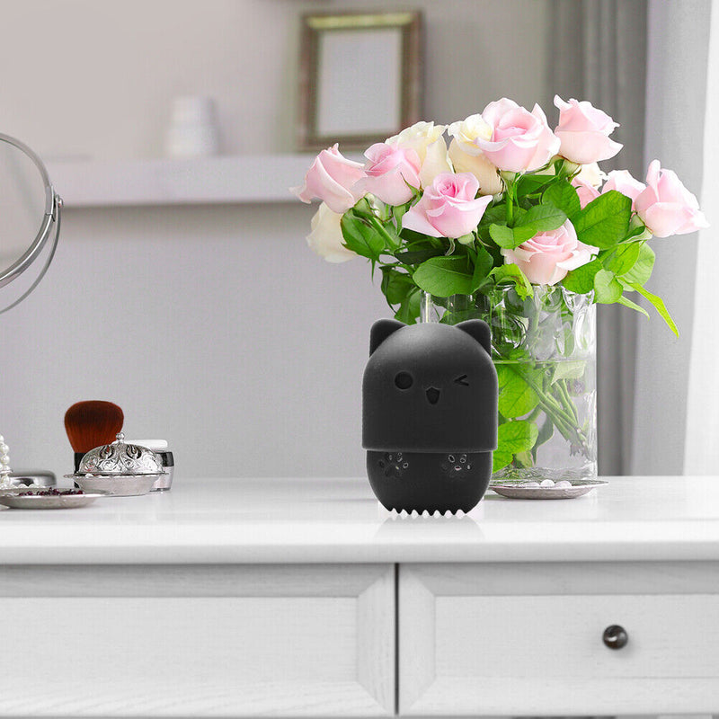 Silicone Beauty Sponge Storage Box Makeup Accessories Display Rack for Vacati