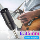 3Pin XLR Male to 1/4inch 6.35mm Male Mono Audio Plug Adapter for Electric G