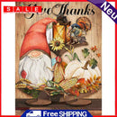 5D DIY Full Round Drill Diamond Painting Kit Thanksgiving Gnome Drawing Art