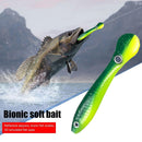 10cm/6g Soft Bionic Fishing Baits Lure Artificial Crankbait (Green Yellow)