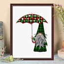 Christmas Gnome Oil Paint By Numbers Set Canvas Drawing DIY Coloring Picture Kit