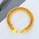 Bracelet Women Men Luxury Link Chain Cuban Bracelet Hip Hop Stainless Steel