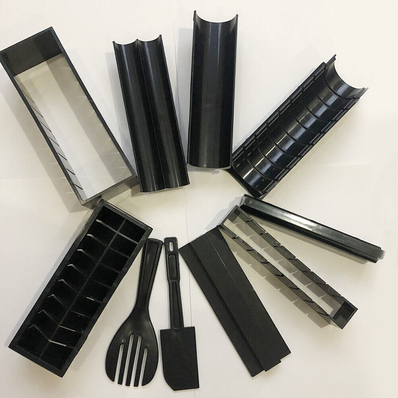 10pcs/set DIY Sushi Roller Bazooka Rice Meat Vegetables Roll Mold Kitchen Gadget