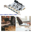USB 3.0 PCI-E Type C Expansion Card PCI Express PCI-E 3.1 S USB Adapter To R3U7
