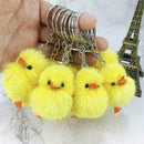 Real Mink Fur Ball Chick Duck Charm Phone Purse Pendant Chain V9T9 Key 5cm E5P4