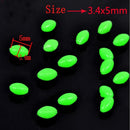 5mm X 3.4m lighting fishing Lures Luminous Beads Oval Shaped Glow In The Dark