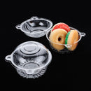 Round Cake Holders Boxes Cases Set Reusable Muffin Cup Plastic Cupcake