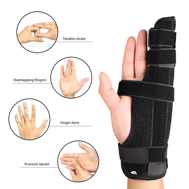 Finger Protector Brace Wrist Aluminium Splint Joint Fracture Stabiliser (L)