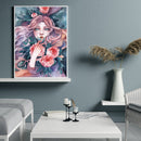 Cross Stitch Kits 11CT Stamped DIY Flowers Girl Full Embroider Mosaic Needlework