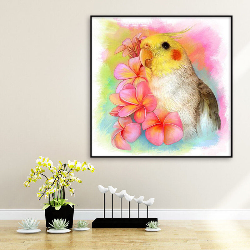 Full Round Diamond Painting Birds and Flowers Rhinestone Mosaic Home Wall Craft