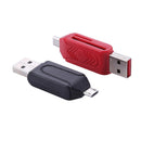 2 in 1 Multi-Function USB2.0 OTG Card Reader TF/SD Card Reader Adapter