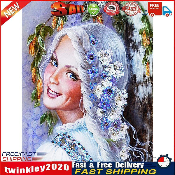 Smile Girl Part Drill Diamond Painting Home Decor DIY Mosaic Kit Picture Newly