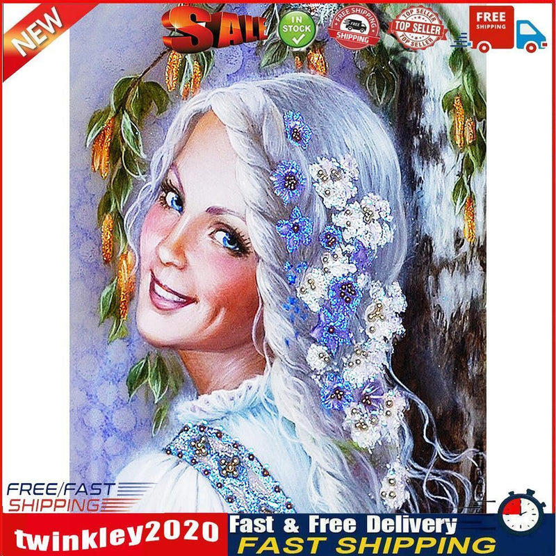 Smile Girl Part Drill Diamond Painting Home Decor DIY Mosaic Kit Picture Newly