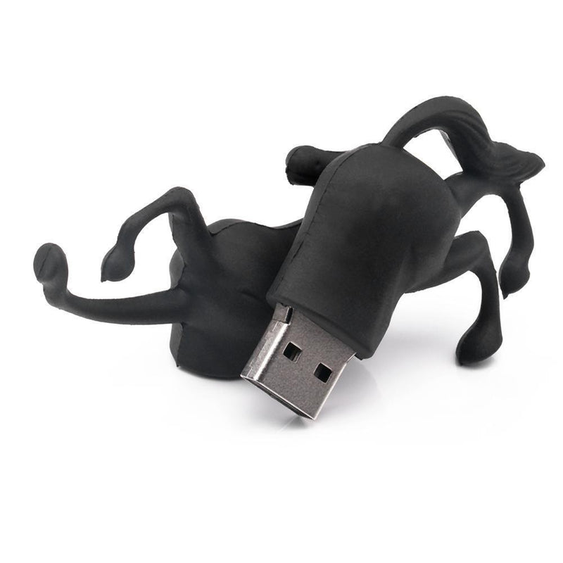 Black Horse Shape USB 2.0 Flash Drive Pendrive U Disk for PC Computer (32GB