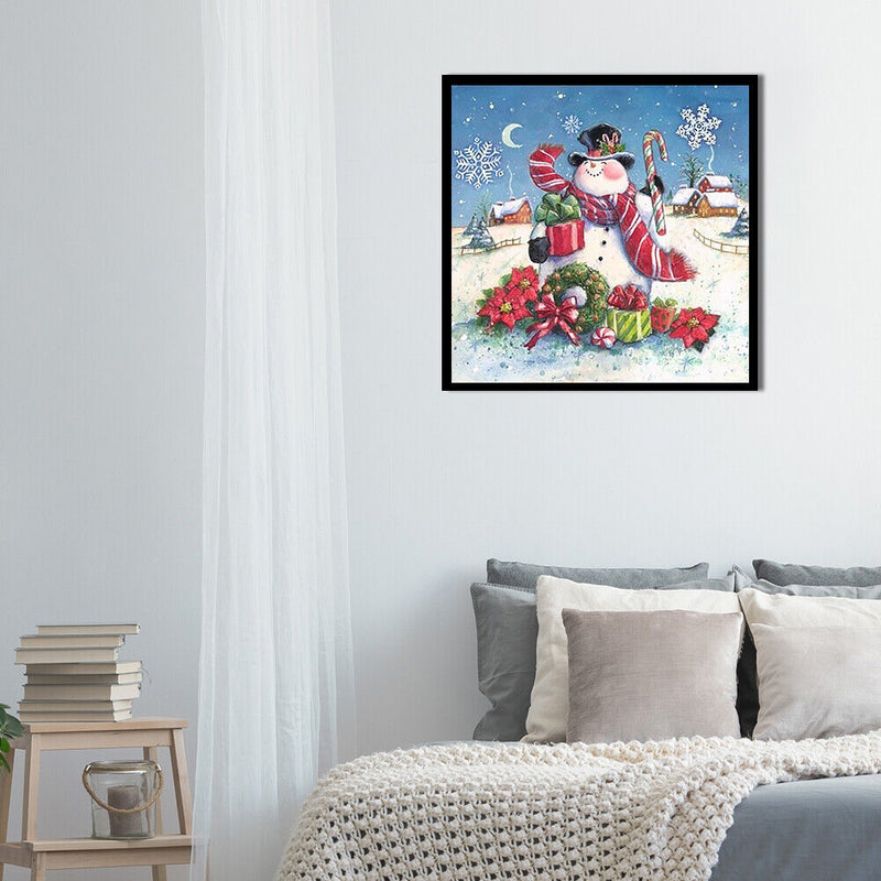 Full Round Drill Diamond Painting 5D Christmas Snowman Kit Poster (LD582) Newly