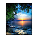 11CT Counted Full Cross Stitch Sunset Beach DIY Embroidery Home Decoration Gifts