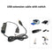 USB Male To Female Cable Extension with ON/OFF Switch 1m Fan Power Supply Wire