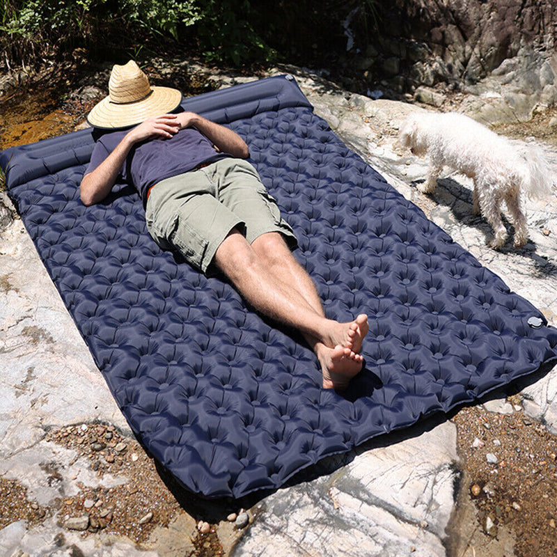 Spliceable Air Bag Inflatable Cushion Moisture Proof Outdoor Hiking Sleep Mat