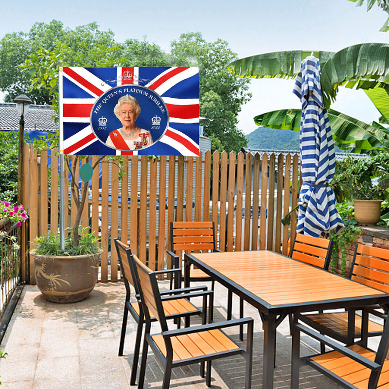 Polyester Giant England Flag Queen Elizabeth II & Attractive Queen Day Flags
