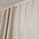 Full Blackout Shading Stars Bedroom Balcony Curtains Hook Grommet Purdah(1)