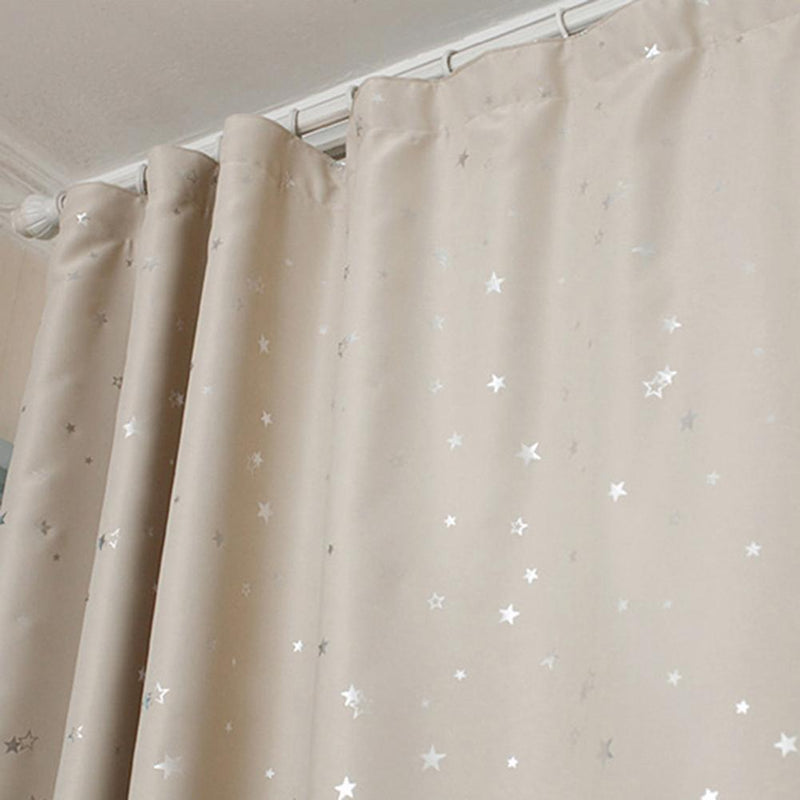 Full Blackout Shading Stars Bedroom Balcony Curtains Hook Grommet Purdah(1)