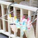 Over Storage Iron 5 Bar Rail Dryer Laundry Hanger Clothes Airer Towel Holder