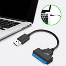 USB 2.0 to SATA 22Pin Adapter Cable HDD SSD External Hard Drive Converter Wire