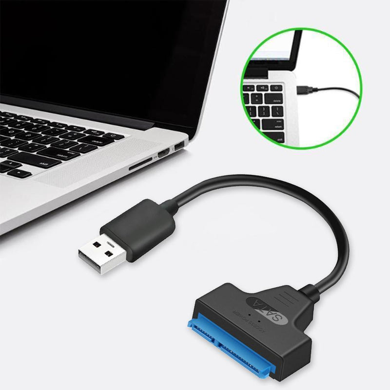 USB 2.0 to SATA 22Pin Adapter Cable HDD SSD External Hard Drive Converter Wire