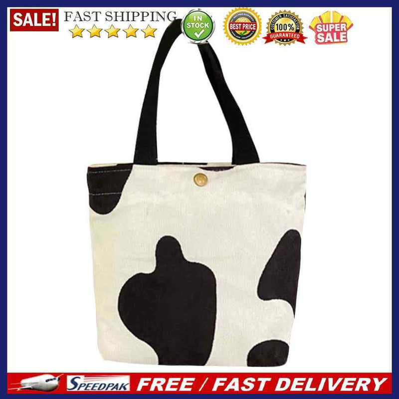 Portable Corduroy Lunch Bags Student Animal Pattern Bento Case Lunch Picnic Tote