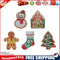5pcs DIY Full Drill Special Shaped Diamond Painting Christmas Women Keyring