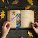 Rhinestone Diamond Painting Leather Bookmarks Leather Craft (Parrot-AA395) Newly