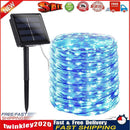 Solar String Lights Waterproof Copper Wire Fairy Lamp (Blue White 100LED) Newly