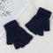 Warm Half Finger Gloves Imitation Mink Hair Fingerless Mittens Plush Knitted