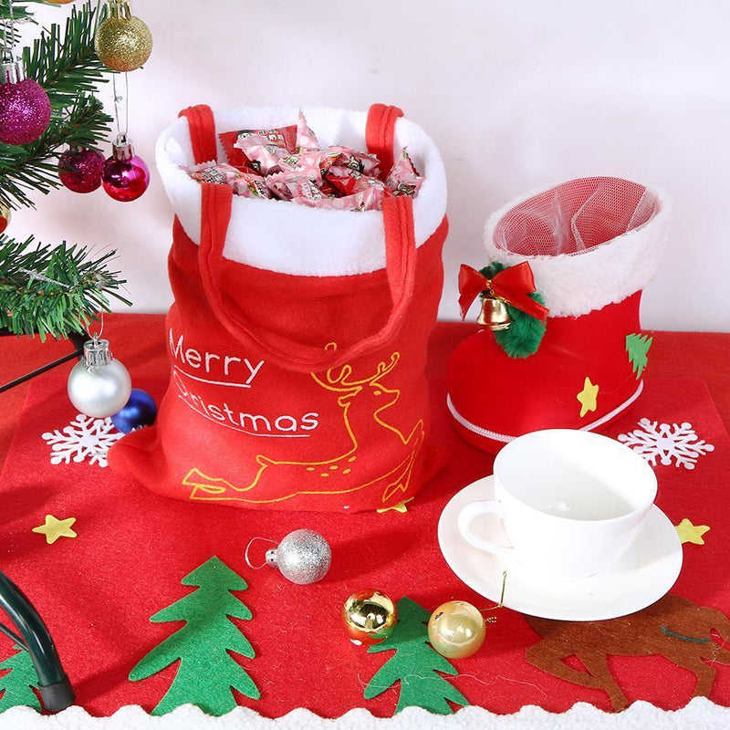 Cute Christmas Tree Decor Santa Claus Candy Bag Home Party Gift Bag