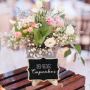 20pcs Mini Blackboard Wooden Wedding Table Message Signs Chalkboard with St