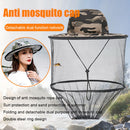 Outdoor Fishing Camp Cap Anti Mosquito Bee Sunshade Net Protector Hat (B) Newly
