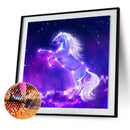 5D DIY Full Round Drill Diamond Paint Light Horse Mosaic Rhinestone Drawing