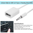 3.5mm Male Audio AUX Jack to USB 2.0 Type A Female OTG Converter Cable