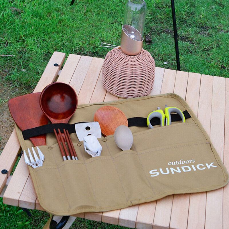 Waterproof 900D Oxford Fabric Outdoor Camping Barbecue BBQ Tableware Storage