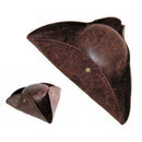 Distressed Leather Effect Deluxe Pirate Highwayman Dress Fancy Hat Tricorn F4R2