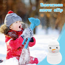 Snowball Maker Tool Snowman Shape DIY Snow Ball Tongs with Handle (Blue) Newly