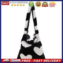 Fashion Women Autumn Winter Heart Printing Plush Handbag Shoulder Crossbody Bags