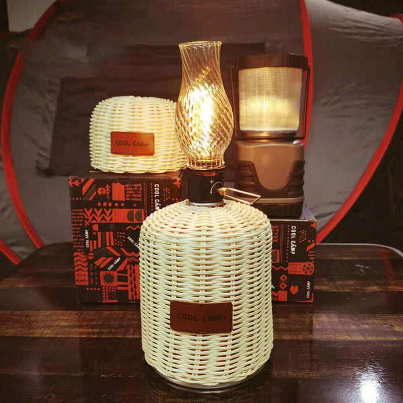 Rattan Gas Tank Cover Outdoor Camping Gas Fuel Canister Storage Protective Ca