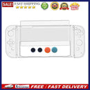 8 in 1 Crystal Shell Case Tempered Film Thumb Stick Grip Cap Set for Switch