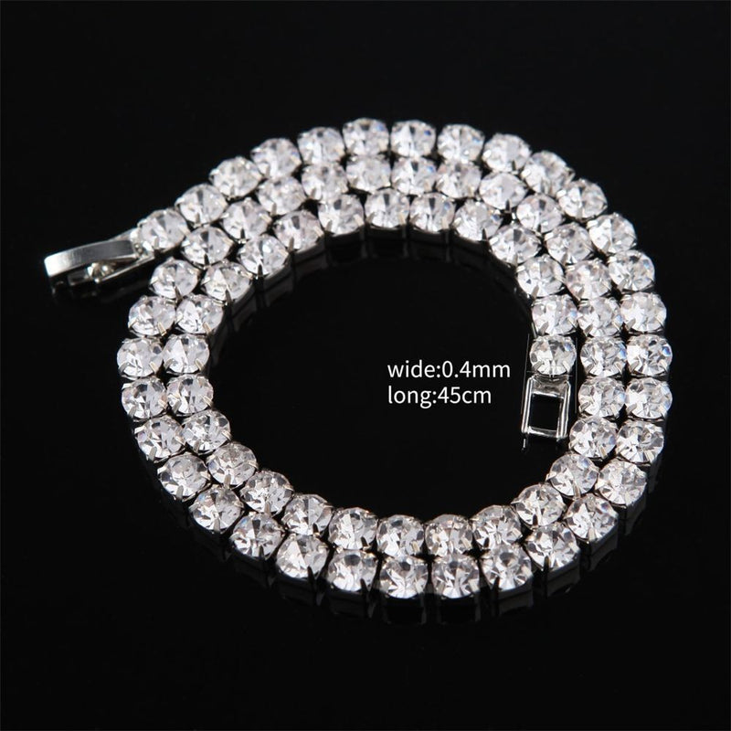 Diamonds Shiny Bling Clavicle Chain Crystal Cuban Chain Zircon Necklace Elegant