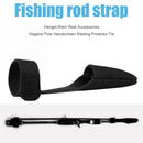 Fishing Pole Sleeve Cover Fishing Rod Top Tip Protector Cap Belt Strap Set Newly