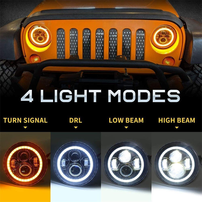Eyebrow Indicator Lights Side Marker Lights For Jeep Wrangler JK LJ TJ CJ