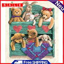 Partial Embroidery DIY Cross Stitch Kits Printed Bears 11CT Needlework Sets Gift