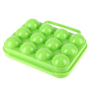12 Grid Egg Storage Box Holder Outdoor Camping Eggs Case Organizer (Green) Newly